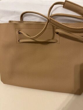 8 other reasons Classic Tan vegan Leather Tote Bag